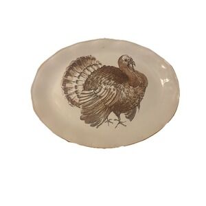 Opificio Etico Italy Ceramic Large 18.5in x 14in  Turkey Platter No Chips